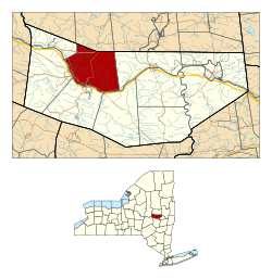 Location in Montgomery County and the state of New York.