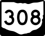 State Route 308 marker