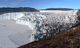 Vue du glacier en 2016.