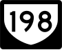 Highway 198 marker