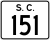 South Carolina Highway 151 Alternate marker