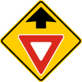 P-3-2a Yield sign ahead (symbol sign)