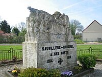 The war memorial at Sauvillers-Mongival