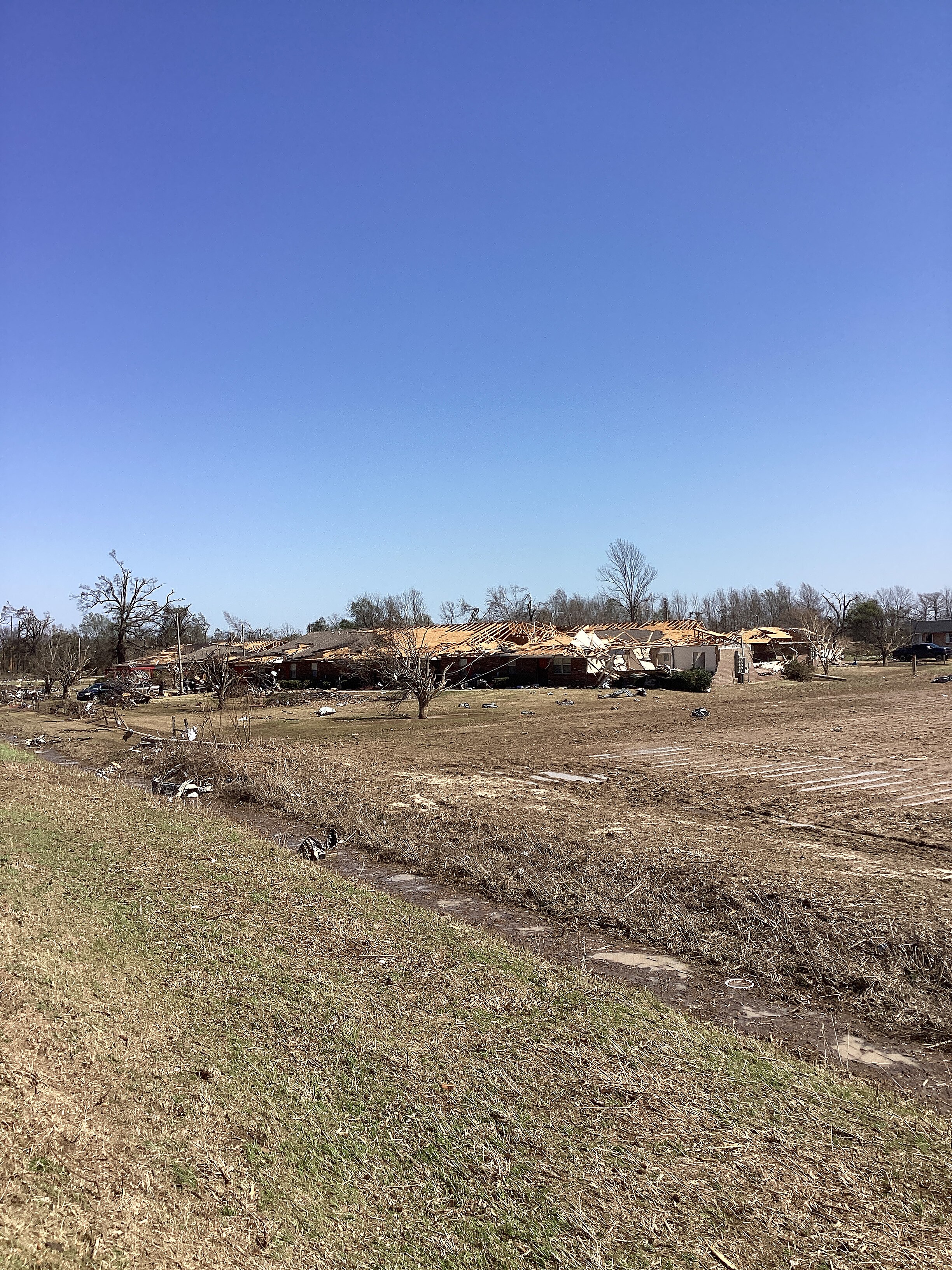 EF2 damage to a group of homes on the southwest side of Silver City, Mississippi