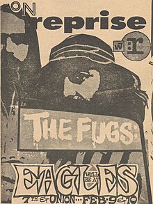 Ad for the Fugs appearance at Eagles Auditorium, Seattle, 1968