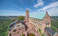 View of the courtyard from the South Tower