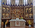 The unusual medieval altarpiece in the church