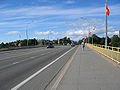 View of the roadway on the bridge