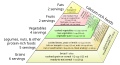 Vegan food pyramid, based on ADA recommendations