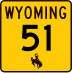 Wyoming Highway 51 marker