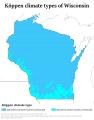 Image 32Köppen climate types of Wisconsin (from Wisconsin)