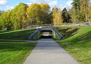 Gångtunneln vid Zetterbergsvägen.