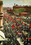 Isaak Brodsky May Day demonstration on October 25th Avenue. 1934