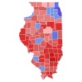 2022 Illinois Comptroller election results map by county
