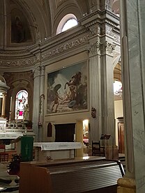 Painting in the right side of the Church of St.Peter and Paul, Arese