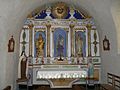 Retable de la Vierge (XIXe siècle), avec une statue de saint Hubert