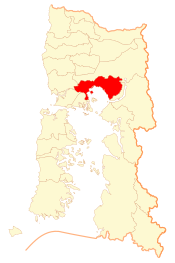 Location of the Puerto Montt commune in Los Lagos Region