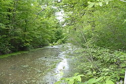 Part of the Miami and Erie Canal Deep Cut, a National Historic Landmark