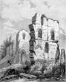 Ruines de l'église de la Dîme autour de 1650, par Abraham van Westerveld.