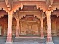 The open style Hindu temple inside the palace