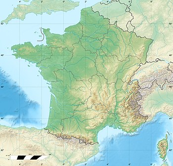 西部戦線 (第一次世界大戦)の位置（フランス内）