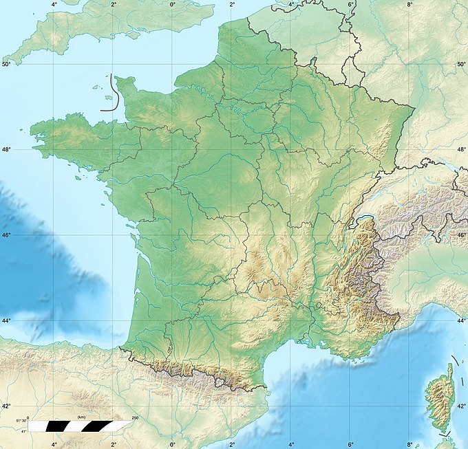 Outline of the French Army at the end of the Cold War is located in France