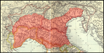 Historical map of Gallia Cisalpina.[notes 62]