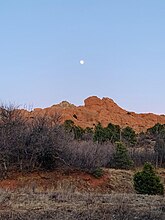 The rock formations with full moon, January 2020