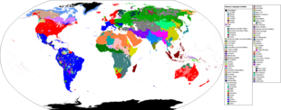 Map of the Human language families