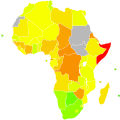 Overall scores on the Ibrahim Index of African Governance