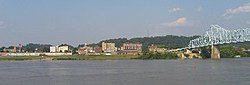 View of Ironton from across the Ohio River