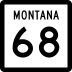 Montana Highway 68 marker