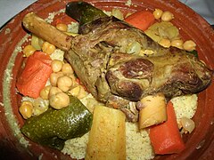 Couscous berbère avec agneau.