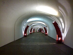 View of the passenger entrance