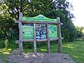 Signalétique dans le parc animalier de Sainte-Croix.