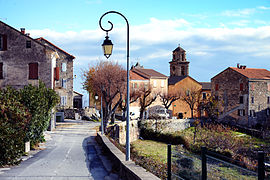 The entrance to the village of Pietraserena, from Piedicorte-di-Gaggio