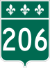 Route 206 marker