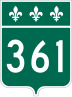 Route 361 marker