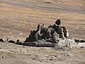 Ruines du Kumbum (chörten) de Ralung, construit selon le modèle du Kumbum de Gyantsé, et détruit durant la révolution culturelle.