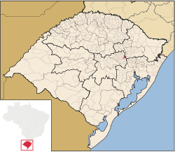 Geograpichal divisions of Rio Grande do Sul. Imigrante is highlighted in red.