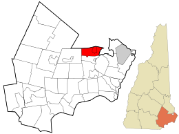 Location in Rockingham County and the state of New Hampshire