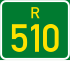 Regional route R510 shield