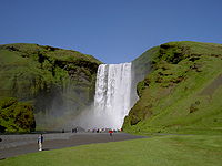 Skógafoss sur la côte sud.