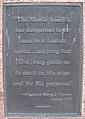 The text of a monument in West Wendover, Nevada is a quote from President Harry Truman about the use of atomic weapons.