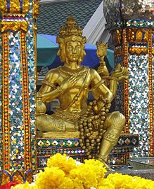 Phra Phrom statue at the Erawan Shrine, Bangkok