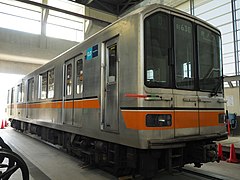 A former Tokyo Metro series 01 coach is used as a railway technology testbed