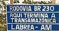 BR-230 – vorläufiges Ende in Lábrea (Amazonien)