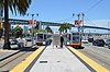 Two trains at The Embarcadero and Brannan station, 2012