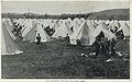 Postcard of tents hastily erected to accommodate thousands of troops during the First World War