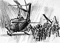 VIETNAMESE SOLDIERS BOARD HELICOPTER by Robert Knight, CAT I, 1966